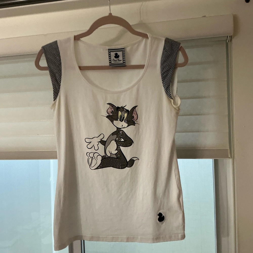 White and Black Women's Tank Top